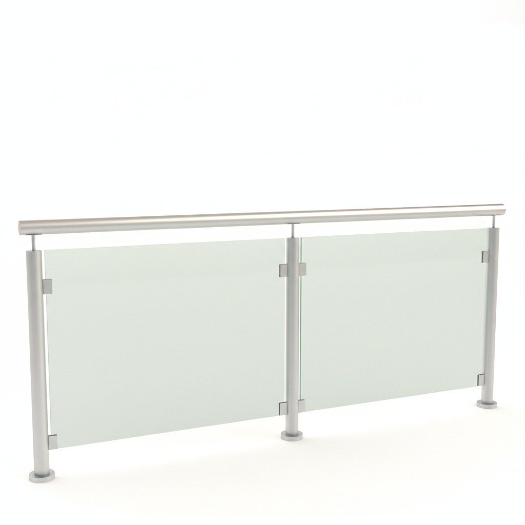 Pasamanos de acero inoxidable y vidrio templado