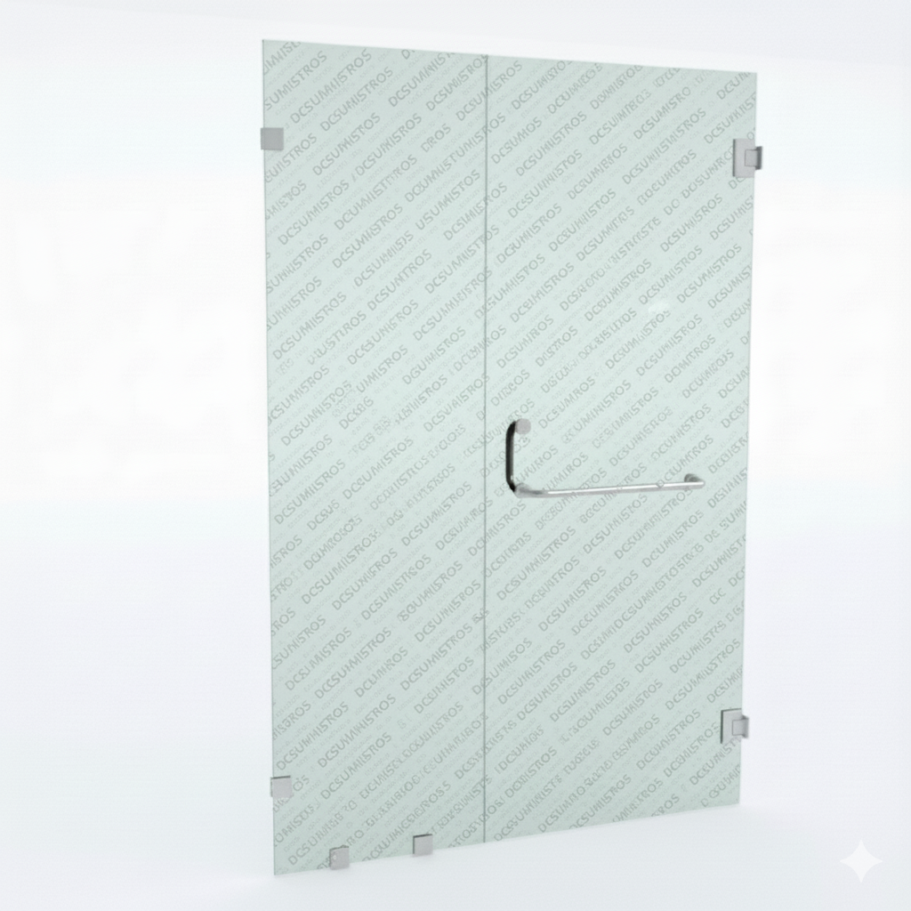 PUERTA BAÑO VIDRIO TEMPLADO | ALTURA 1.80M